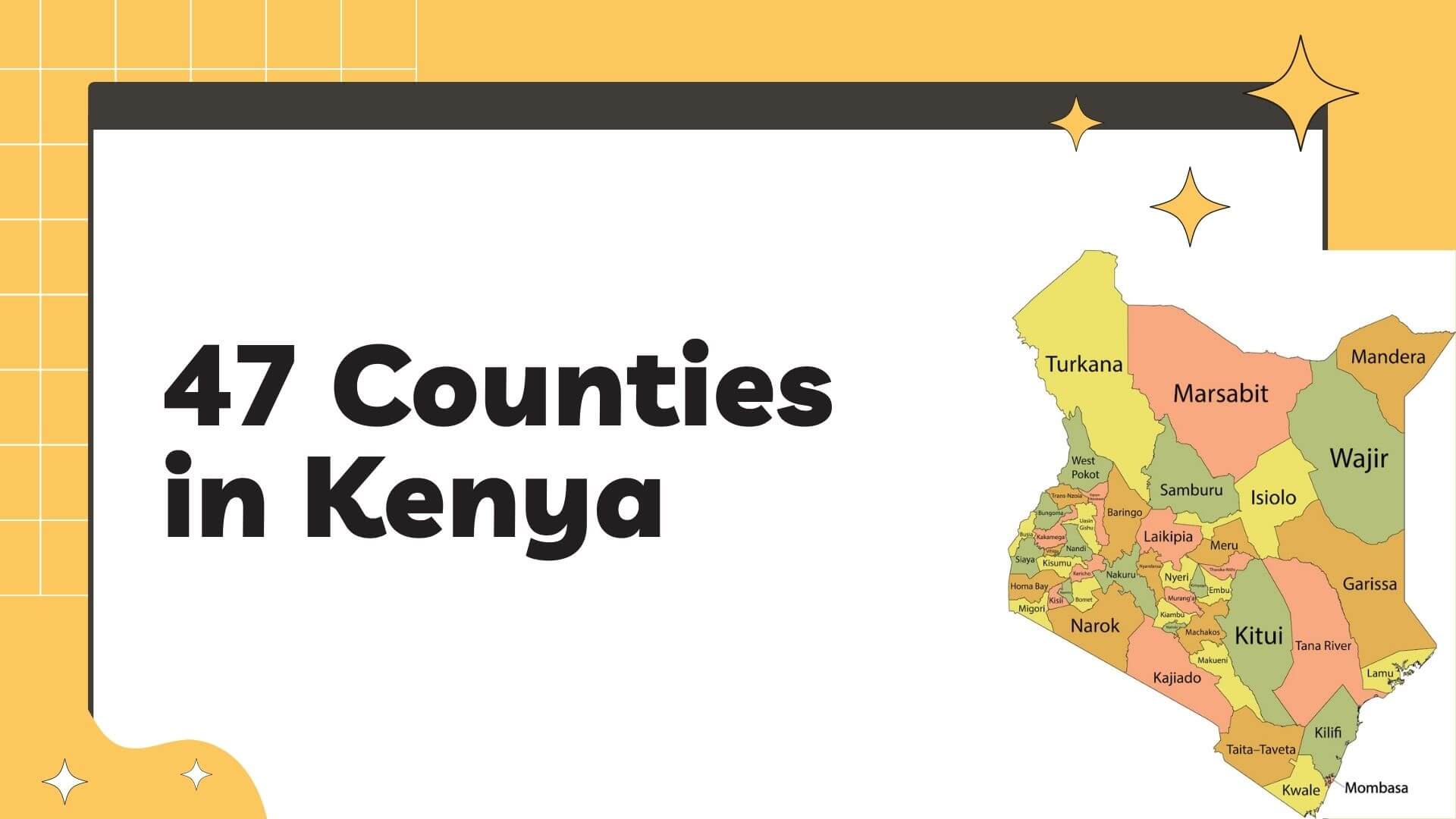 List of 47 Counties in Kenya and Their Headquarters - Nasonga